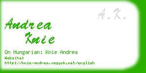 andrea knie business card